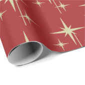 Retro  Mid-eeuwse Twinking Atomic Stars Cadeaupapier (Rol Hoek)