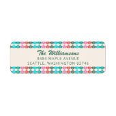 Retro Mid Mod Atomic Kleurrijk Retouradres Etiket (Voorkant)