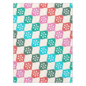 Retro Mid Mod Atomic Pattern Colorful Kerstmis Tafelkleed (Voorkant)