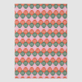 Retro Mid Mod Atomic Pattern Pink Green Christmas Tissuepapier (Voorkant)