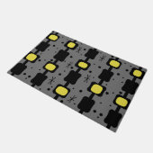 Retro Mid Mod Kolommen Boxel Geel Deurmat (Schuin)