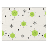 Retro Mid Mod Starburst Sky Chartreuse Tafelkleed (Voorkant (Horizontaal))