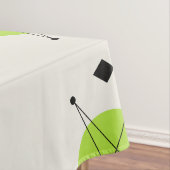 Retro Mid Mod Starburst Sky Chartreuse Tafelkleed (Voorbeeld)