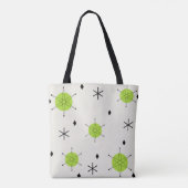 Retro Mid Mod Starburst Sky Chartreuse Tote Bag (Achterkant)
