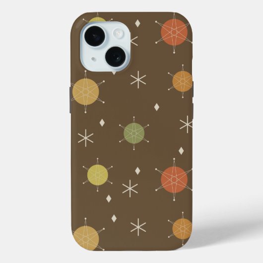 Retro Mid Mod Starburst Sky Veelkleurige Case-Mate iPhone Case (Achterkant)