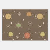 Retro Mid Mod Starburst Sky Veelkleurige Inpakpapier Vel (Voorkant 2)