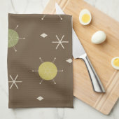 Retro Mid Mod Starburst Sky Veelkleurige Theedoek (Quarter Fold)