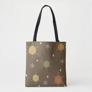 Retro Mid Mod Starburst Sky Veelkleurige Tote Bag
