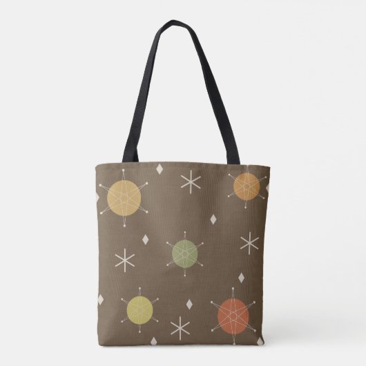 Retro Mid Mod Starburst Sky Veelkleurige Tote Bag (Achterkant)