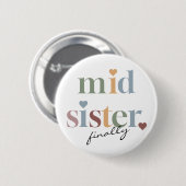 Retro Mid Sister Ronde Button 5,7 Cm (Voorkant /achterkant)