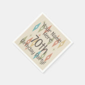 Retro Midcentury 70ste verjaardag Servet (Hoek)