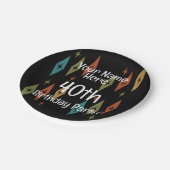 Retro Midcentury Custom Verjaardag Papieren Bordje (Gekanteld)