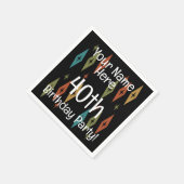 Retro Midcentury Custom Verjaardag Servet (Hoek)