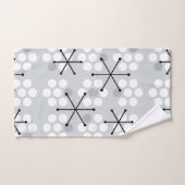 Retro Midcentury MCM Stippen Zilver Bad Handdoek (Handdoek)