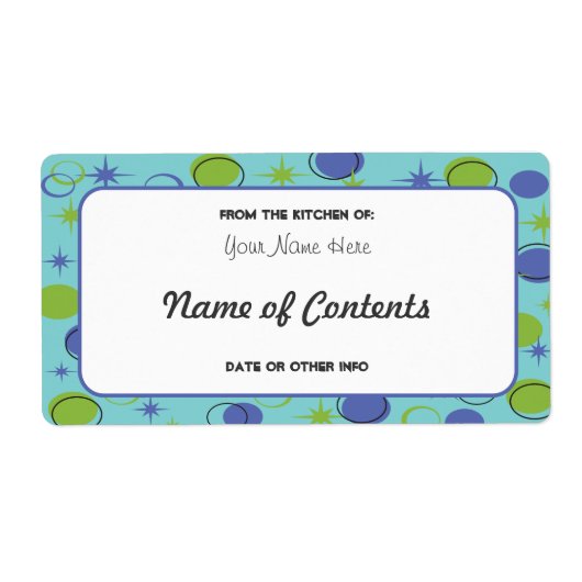 Retro Midcentury Modern Canning Jar Label (Voorkant)