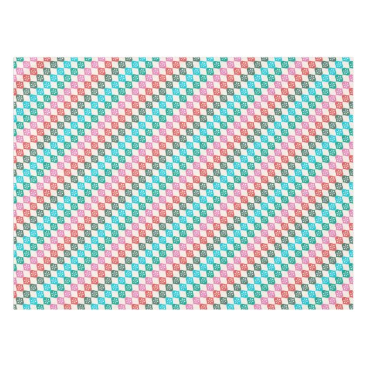 Retro MidCentury Modern Pattern Colorful Christmas Tafelkleed (Voorkant (Horizontaal))