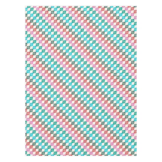 Retro MidCentury Modern Pattern Colorful Christmas Tafelkleed (Voorkant)