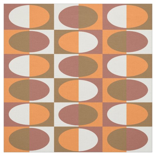 Retro MidCentury Oval patroon 1 Stof (Swatch)