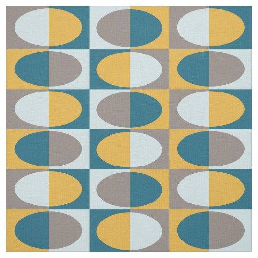Retro MidCentury Oval patroon 2 Stof (Swatch)