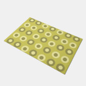 Retro MidCentury Stippen Chartreuse Deurmat (Schuin)