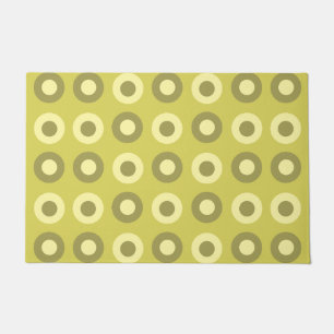Retro MidCentury Stippen Chartreuse Deurmat