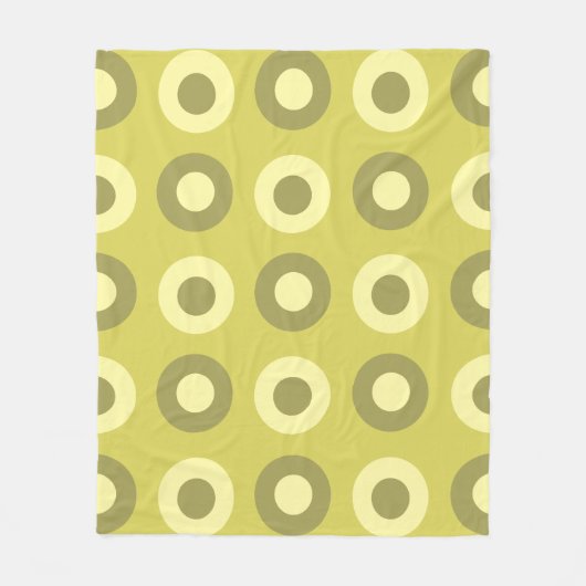 Retro MidCentury Stippen Chartreuse Fleece Deken (Voorkant)