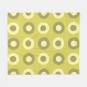 Retro MidCentury Stippen Chartreuse Fleece Deken (Voorkant (Horizontaal))