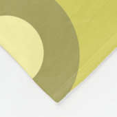 Retro MidCentury Stippen Chartreuse Fleece Deken (Hoek)