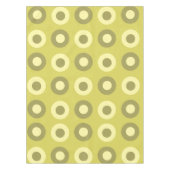 Retro MidCentury Stippen Chartreuse Tafelkleed (Voorkant)