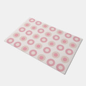 Retro MidCentury Stippen Roze Vanille Deurmat (Schuin)
