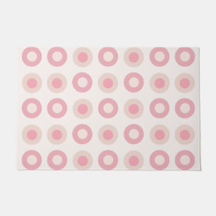 Retro MidCentury Stippen Roze Vanille Deurmat