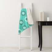 Retro MidCentury Stippen Turquoise Sherpa Deken (In situ)