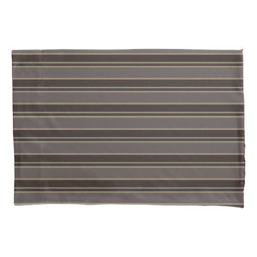 Retro Midcentury Stripes Dark Academia Kussensloop (Voorkant)