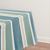 Retro Midcentury Stripes Ocean Green Tafelkleed (Voorbeeld)
