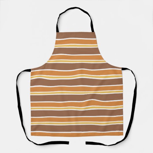 Retro Midcentury Stripes veelkleurig Schort (Voorkant)