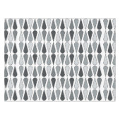 Retro Midcentury Teardrops Gray Tafelkleed (Voorkant (Horizontaal))