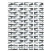 Retro Midcentury Teardrops Gray Tafelkleed (Voorkant)