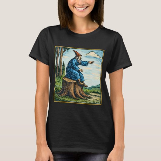 Retro Middeleeuwse Slakkenruiter Fantasy T-shirt (Voorkant)