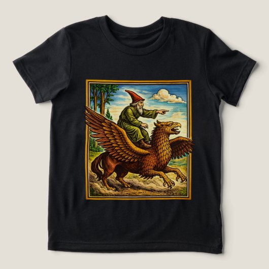 Retro Middeleeuwse Slakkenruiter Fantasy T-shirt P (Design voorkant)