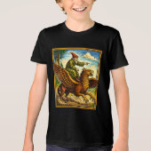 Retro Middeleeuwse Slakkenruiter Fantasy T-shirt P (Voorkant)