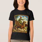 Retro Middeleeuwse Slakkenruiter Fantasy T-shirt P (Voorkant)