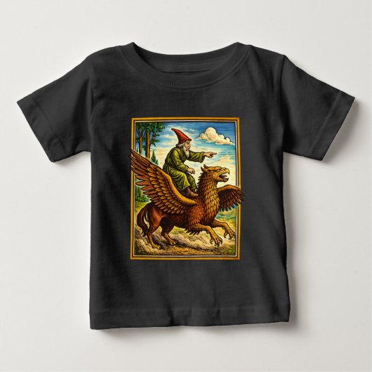 Retro Middeleeuwse Slakkenruiter Fantasy T-shirt P (Voorkant)