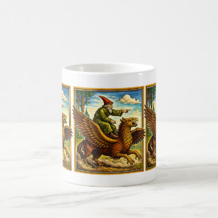 Retro Middeleeuwse Slakkenruiter Fantasy T-shirt P Koffiemok