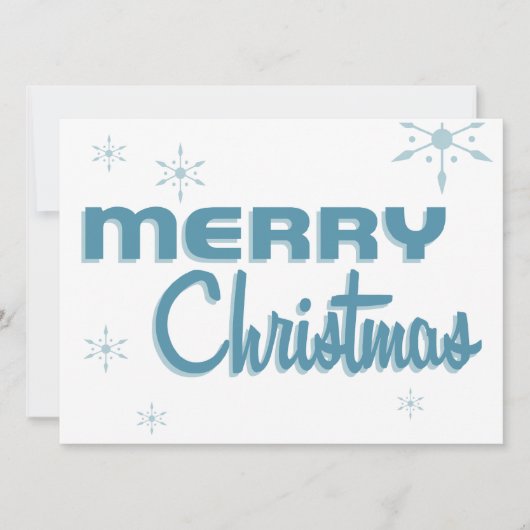 Retro Midden-Century Kerstfeest Uitnodiging White (Voorkant)