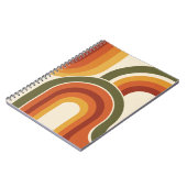 Retro Midden Eeuw Abstracte Bogen Notitieboek (Linkerzijde)