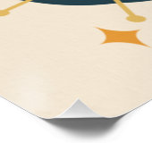 Retro Midden Eeuw Atom Tijdperk Abstract Perfect Poster (Hoek)