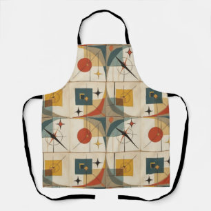 Retro Midden Eeuw Atomaire Geometrische Patroon Schort
