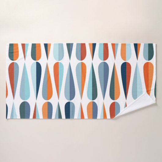 Retro midden-eeuw, dalingspatroon. badhanddoek (Badhanddoek)