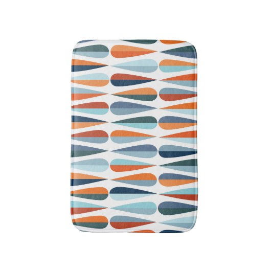 Retro midden-eeuw, dalingspatroon. badmat (Voorkant Verticaal)