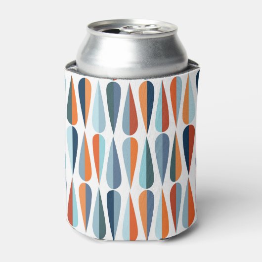 Retro midden-eeuw, dalingspatroon. blikjeskoeler (Blikje Voorkant)